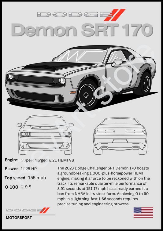 Dodge Demon 170 Poster